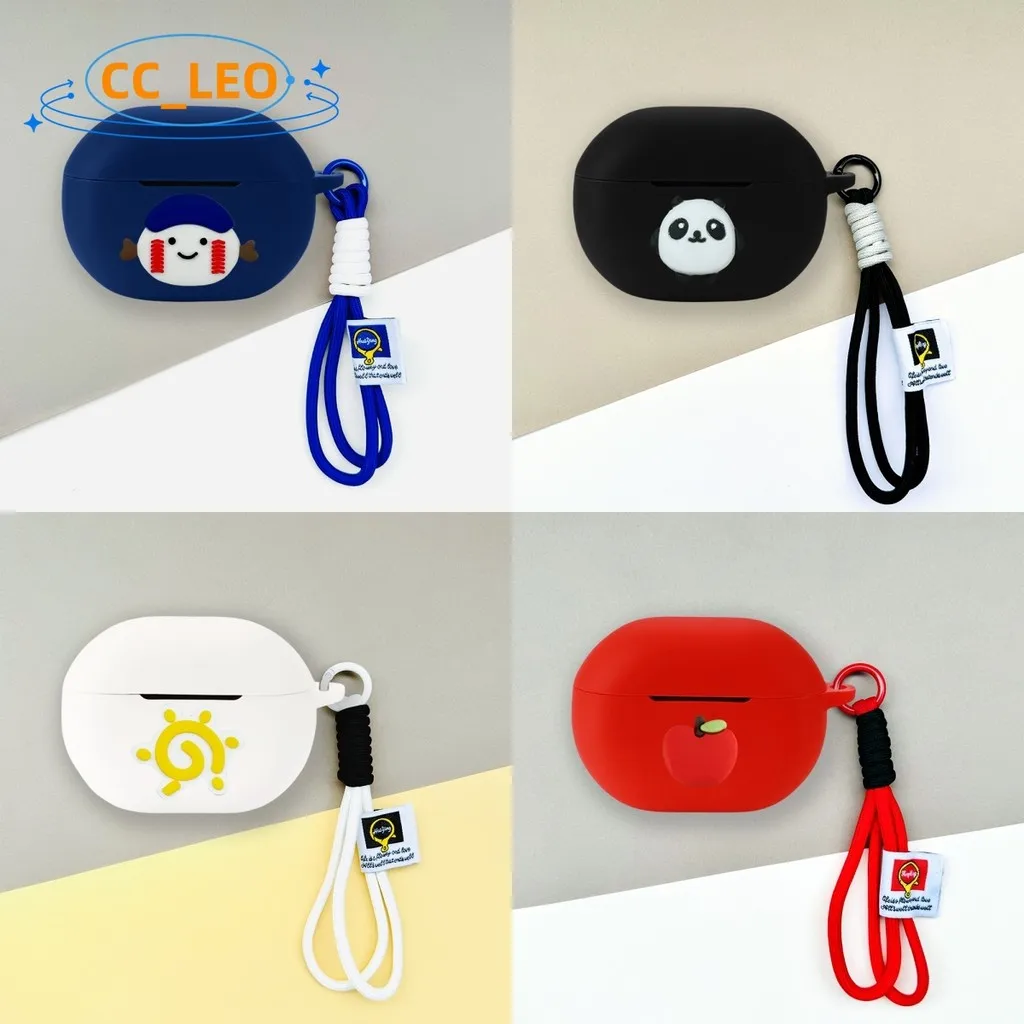 Para SoundPeats Capsule3 Pro funda lindo Panda cordón colgante encanto SoundPeats Capsule3 Pro + funda protectora de carcasa a prueba de golpes
