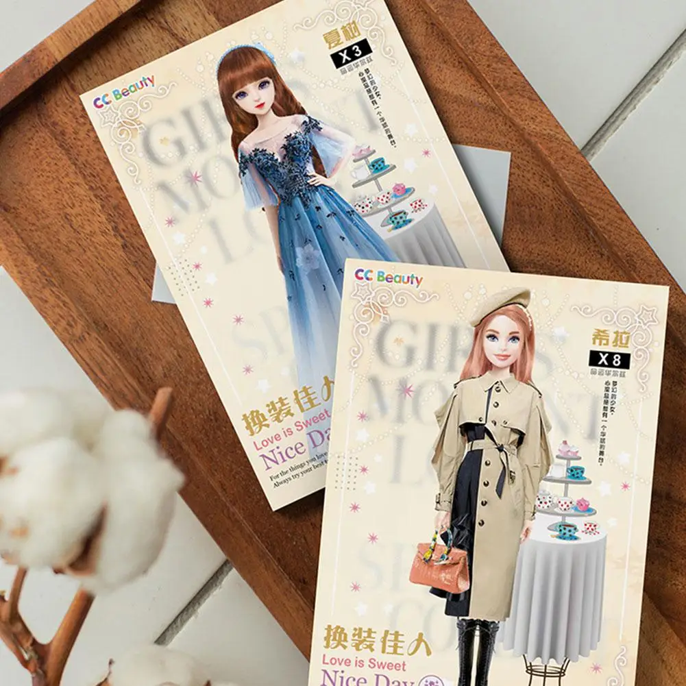 Juego de pegatinas magnéticas para vestido de bebé, pegatinas de princesa para decoración, juguete DIY, juegos de vestir, 1 Juego - imagen 3