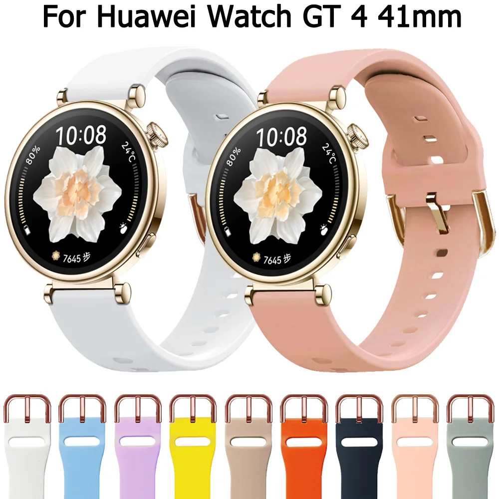 Correa de silicona para reloj inteligente, pulsera de 18mm para Huawei Watch GT 4 de 41mm, para Huawei GT4 de 41mm, para hombre y mujer