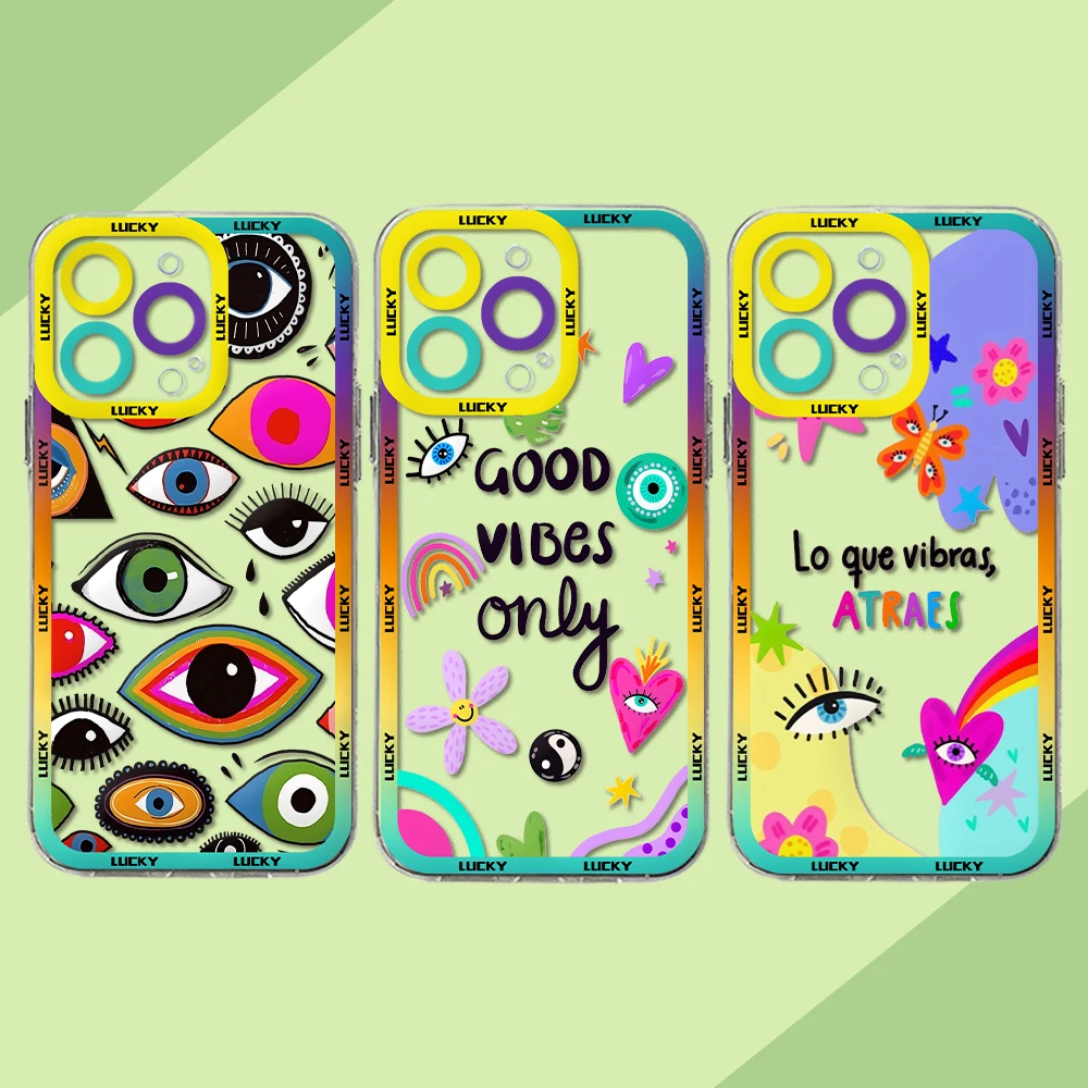 Funda de teléfono Lucky Eye Blue Evil Eye para OPPO A3 A60 A57 A38 A79 A58 A98 A5 F9 F11 A94 A92 A76 A74 A73 A54 A53 A31 Pro 5G - imagen 3