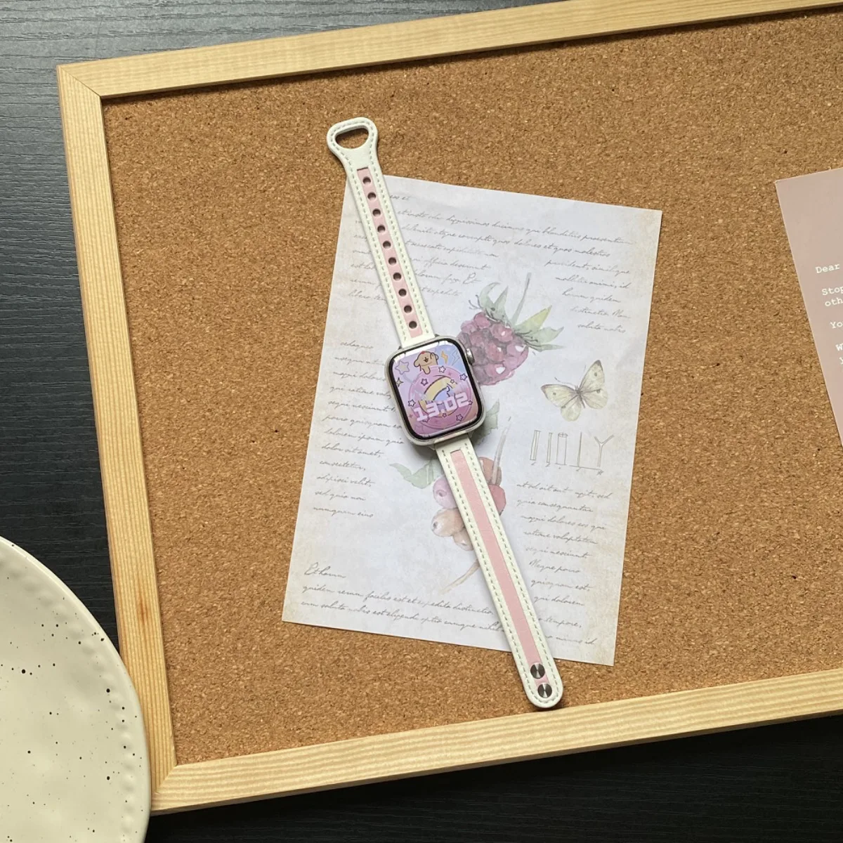 Correa de reloj para Apple Watch 42/44/45/46/49mm 40/41mm correa de reloj de moda de cuero PU para reloj serie Ultra2 11/10/9/8/7/6 - imagen 4