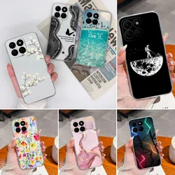 Funda Honor X8b Silicona Transparente – Diseño Espacial Anticaídas