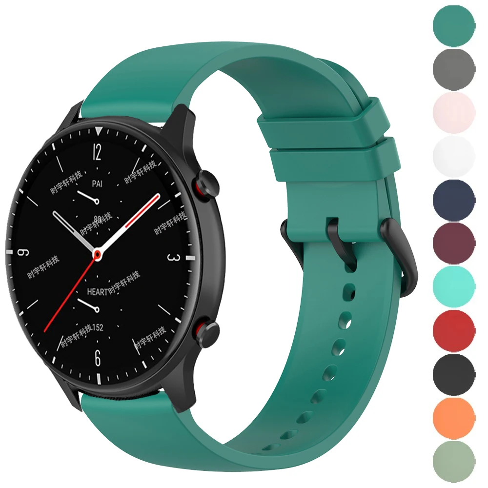 Correa de silicona para reloj Huami Amazfit GTR 3 Pro, repuesto de pulsera de 22mm para reloj Amazfit Bip 5/GTR 2 2E de 47mm
