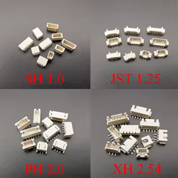 Conector de Pines Macho JST/SH/ZH/PH/XH, Paso 1–2,54 mm