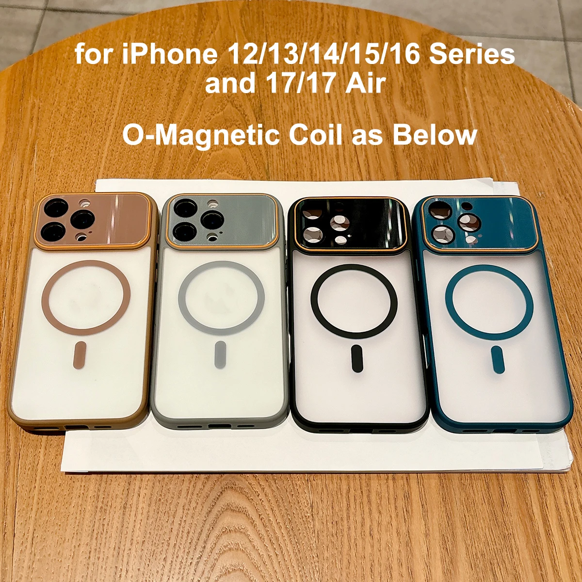 Funda magnética para iPhone 17 Air 16 16e 15 14 13 12 Pro Max Plus, funda para lente de cámara completa Mag-safe, carcasa antideslizante - imagen 4