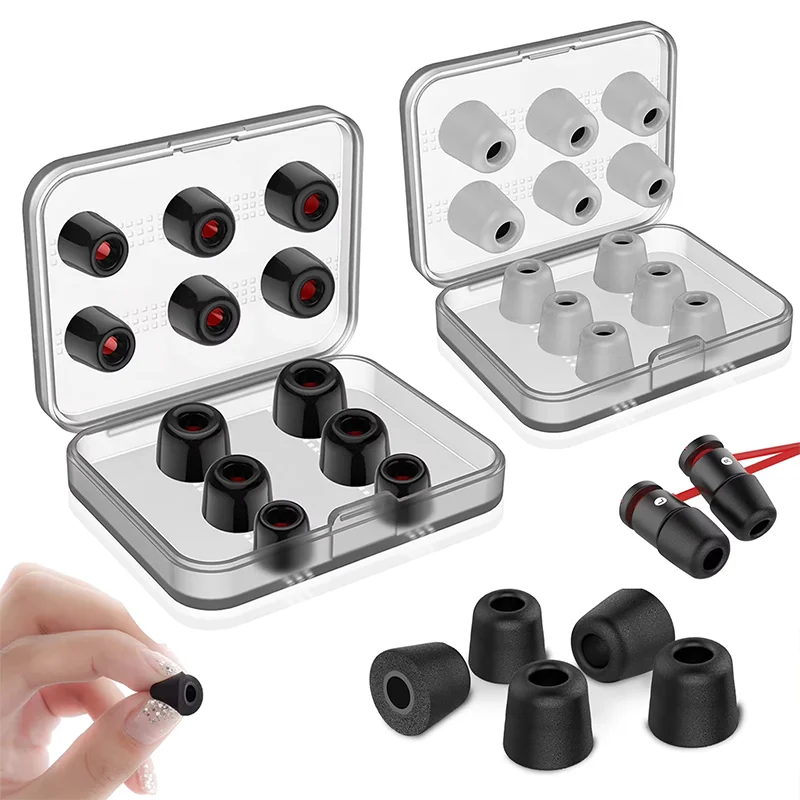 Nuevas y cómodas almohadillas para los oídos de espuma viscoelástica con aislamiento de ruido, orejeras de silicona para auriculares KZ, accesorios