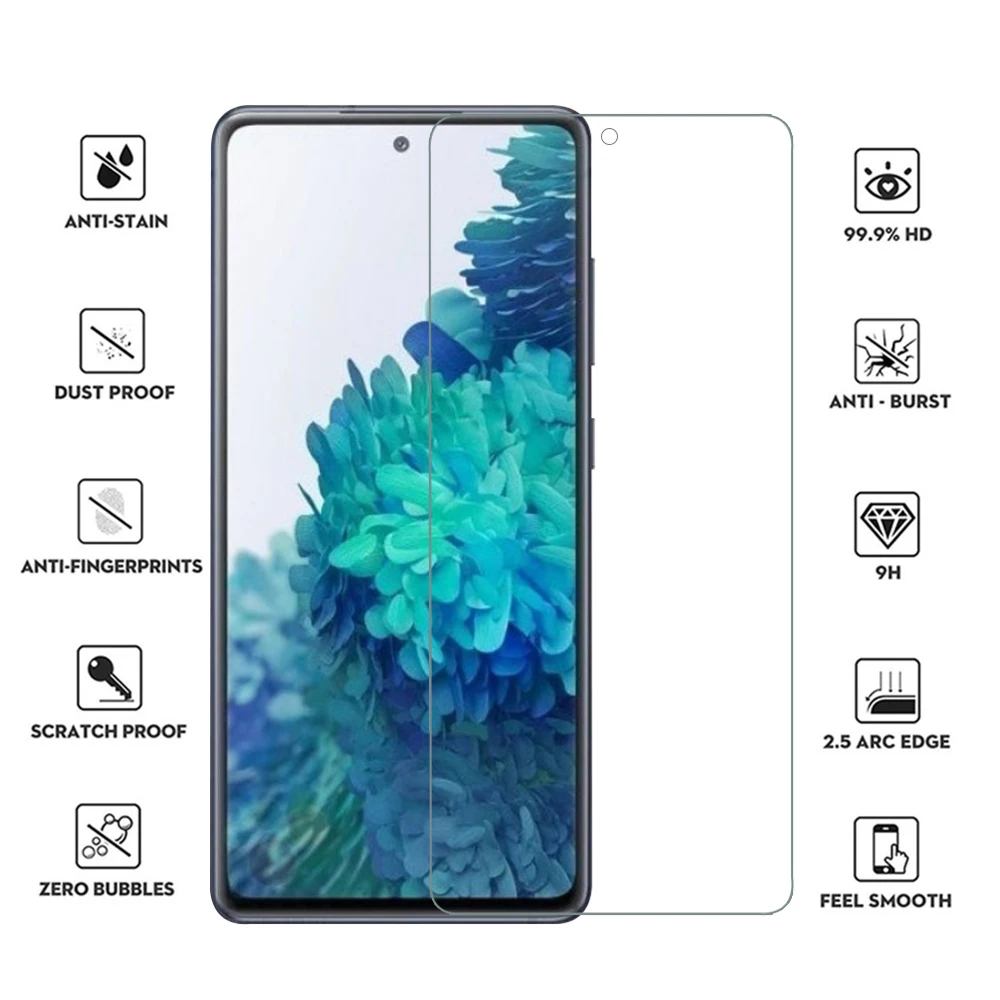 Vidrio templado para Samsung Galaxy S20 FE 5G, Protector de pantalla de cristal frontal con pegamento completo para Samsung S21 FE S20FE, película protectora de lente - imagen 4