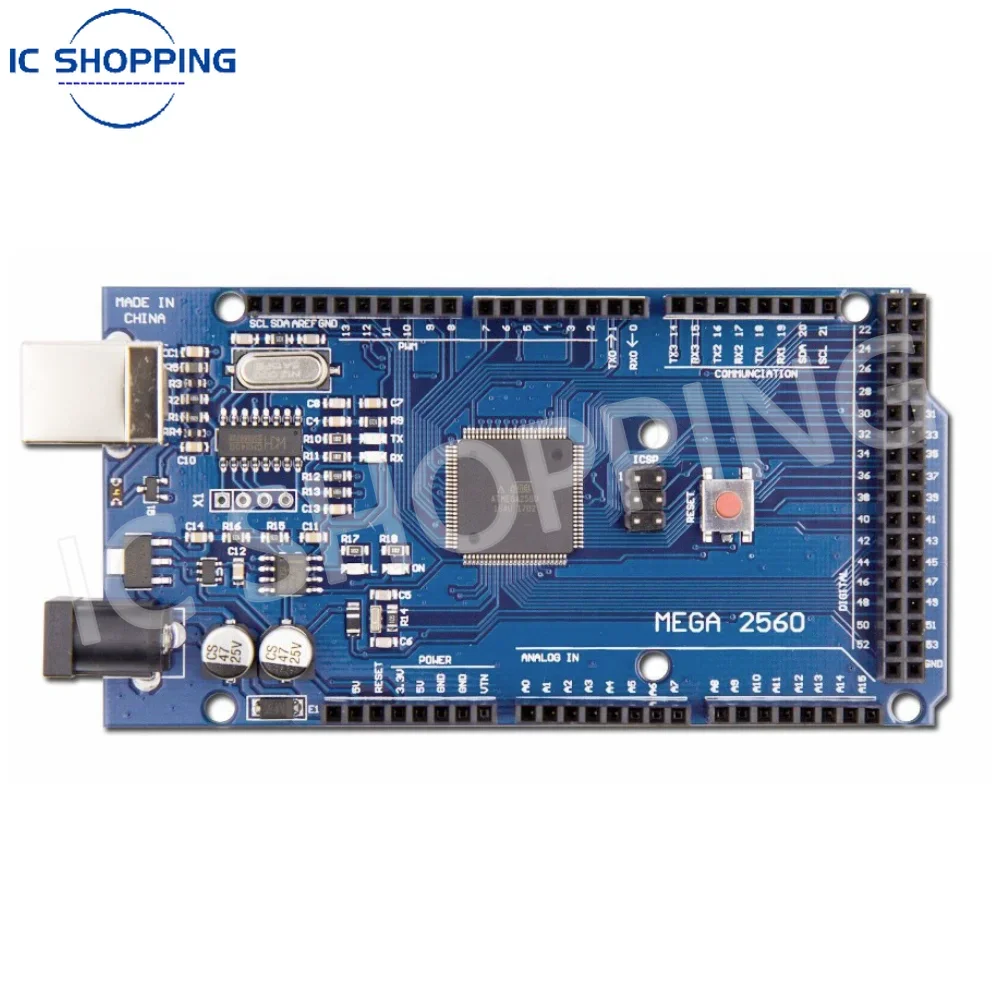 Placa de desarrollo USB para Arduino, 10 piezas, MEGA2560, MEGA 2560, R3, ATmega2560-16AU, CH340G, AVR, MEGA2560 - imagen 3