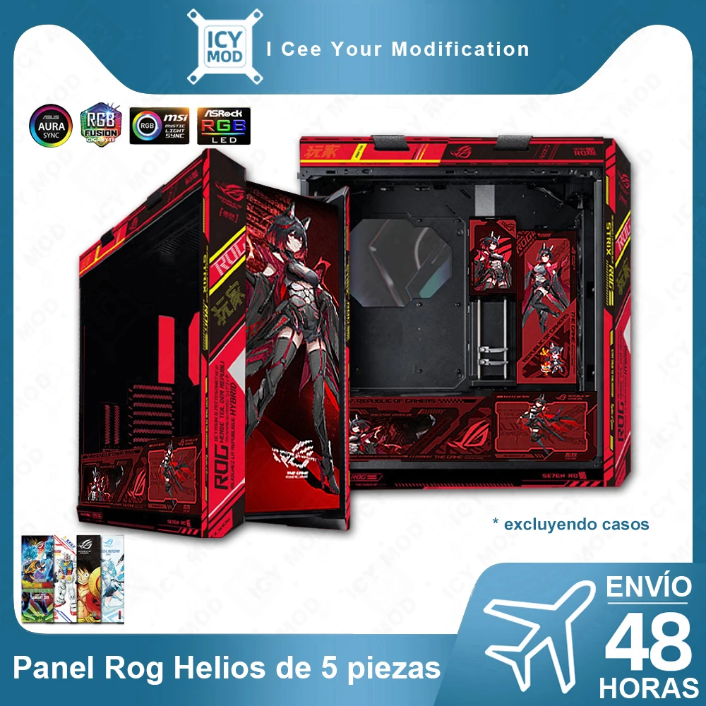 Panel de iluminación principal ROG Strix Helios reacondicionamiento ASUS GX601 chasis personalizado ARGB UV grabado láser funda de PC MOD Gabinete cubierta, 5 piezas - imagen 2