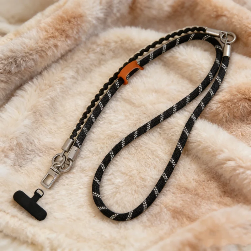 Bandolera 3 en 1 para exteriores, cuerda colgante para teléfono móvil, cordón para el cuello, correa para la muñeca, cinturones extraíbles, cordón Universal tejido para teléfono largo - imagen 2