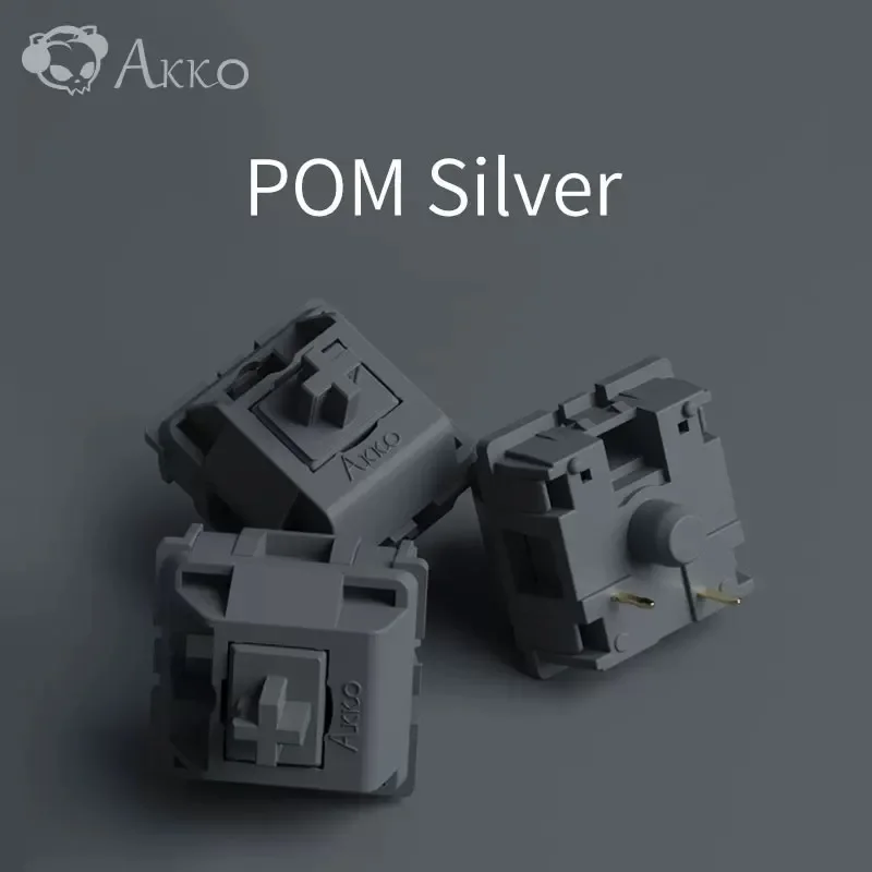 AKKO CS POM interruptor rosa marrón plata POM completo 3 pines táctil lineal 40g 43g 45g interruptores de teclado mecánico interruptor personalizado para juegos - imagen 4