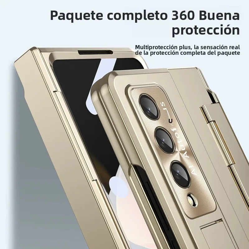 Funda protectora con bisagras niveladoras para Samsung Galaxy Z Fold 7 6 5, funda de teléfono con protector de pantalla frontal para Galaxy Fold3 Fold4 - imagen 5
