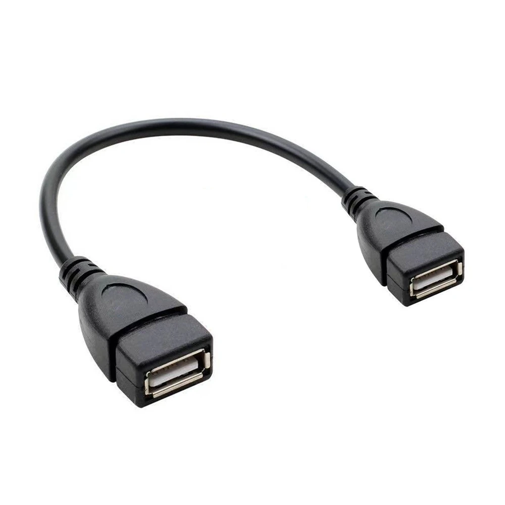 Cable USB de 0,15 M USB 2,0 hembra a hembra línea de transmisión de datos de carga par Cable de cableado 15cm