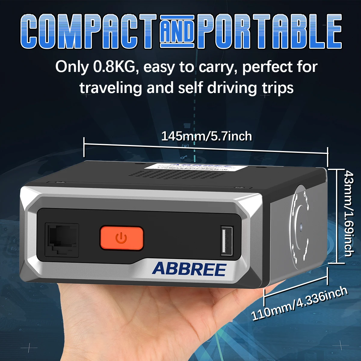 ABBREE AR-7600 V1/V2 Mini Radio móvil GPS doble banda copia inalámbrica frecuencia NOAA receptor Radio de coche con altavoz micrófono Dual PTT - imagen 3