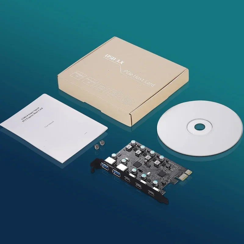 Tarjeta USB 3,0 PCIe X1 a USB con 5Gbps 5 puertos (2 USB A + 3 tipo C) Chip FL1100 Adaptador convertidor expansión PCIE Splitter USB3 - imagen 5
