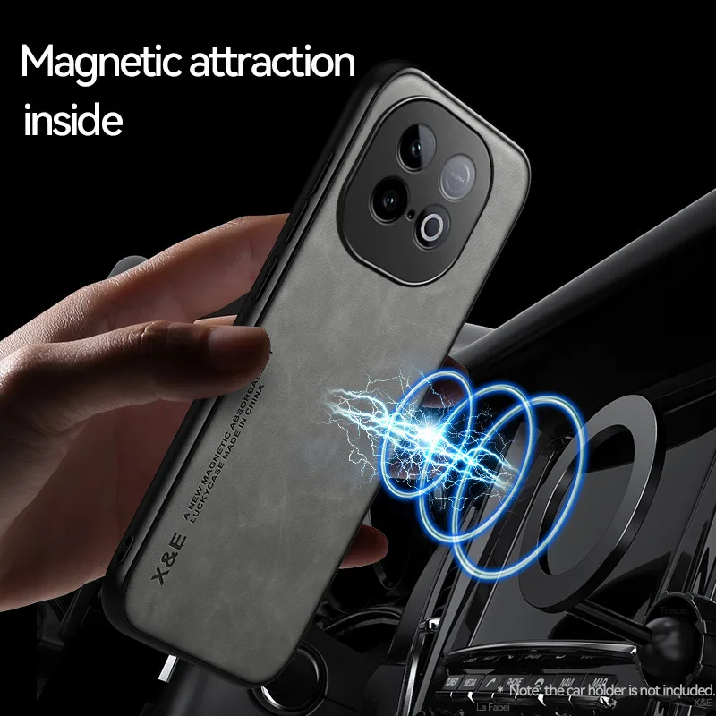 Para VIVO iQOO Z10 Turbo, Z10 Turbo Pro funda magnética ELVEV Vintage duradera sensación de piel PU funda protectora de lente de cuero para teléfono - imagen 4