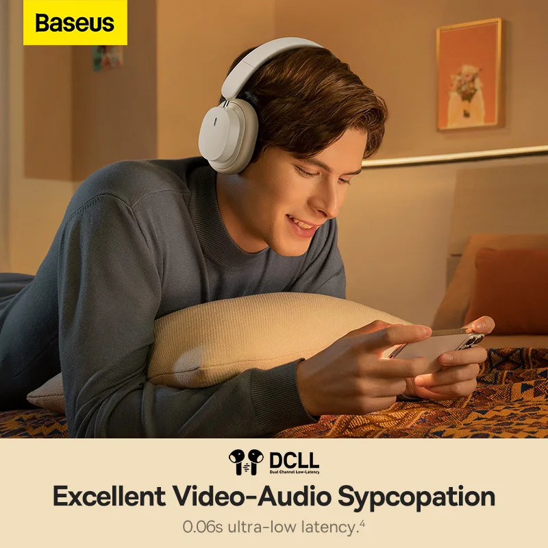Baseus-auriculares inalámbricos Bowie D05, dispositivo de audio estéreo HIFI con Bluetooth 5,3, controlador de 40mm, plegable, 70H de tiempo - imagen 3