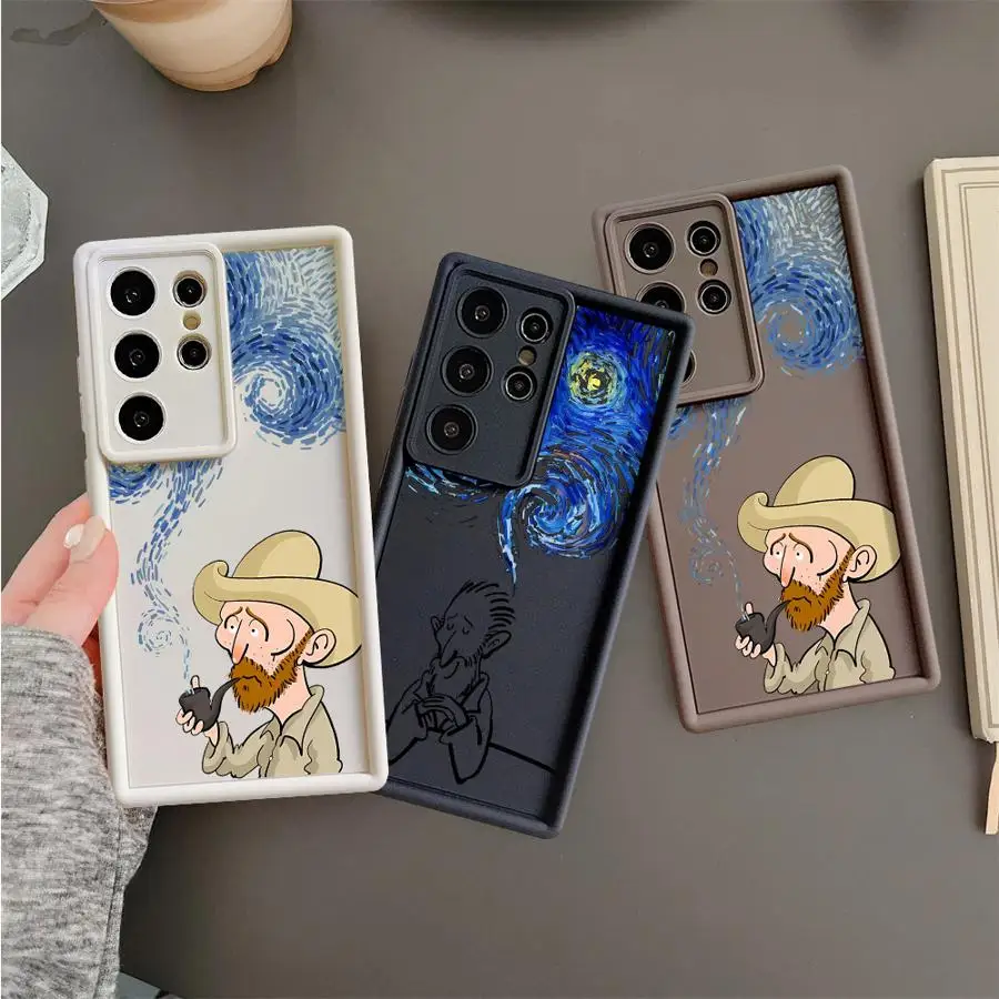 Funda para Samsung Galaxy S21 S20 S25 Ultra S22 S24 FE Note 20 Ultra S24 S23 S25 S23 Plus TPU suave Van Gogh moda - imagen 5