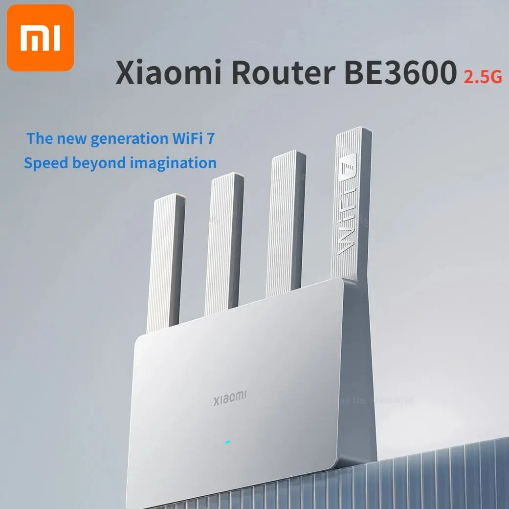 Xiaomi Router BE3600 2,5G WiFi 7 Dual-Band Qualcomm cuatro núcleos aceleración de juegos 3570Mbps Dual WAN LAN repetidor de red de malla