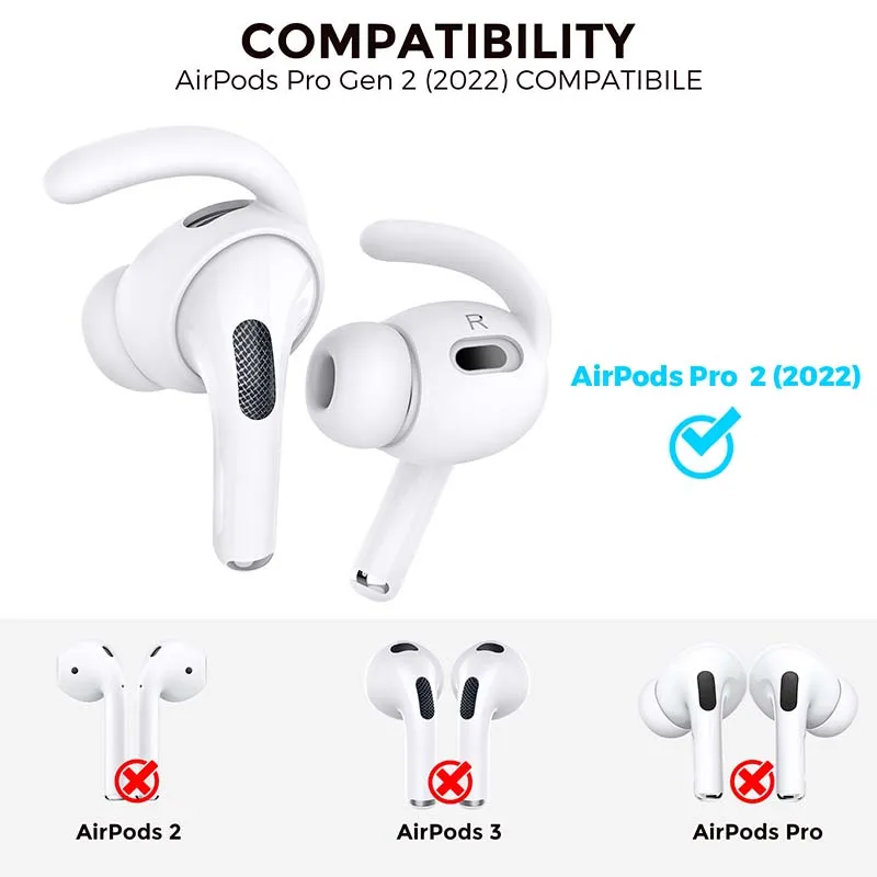 3 pares de almohadillas para los oídos para Airpods Pro 2 inalámbricos Bluetooth para auriculares Iphone funda protectora tapones para los oídos de silicona funda para los oídos - imagen 4