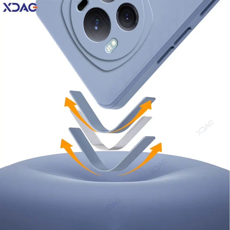 Fundas cuadradas de silicona líquida para teléfono Honor Magic 6 Pro Ultimate 5G Global, funda protectora trasera suave para cámara Magic6 6Pro - imagen 4