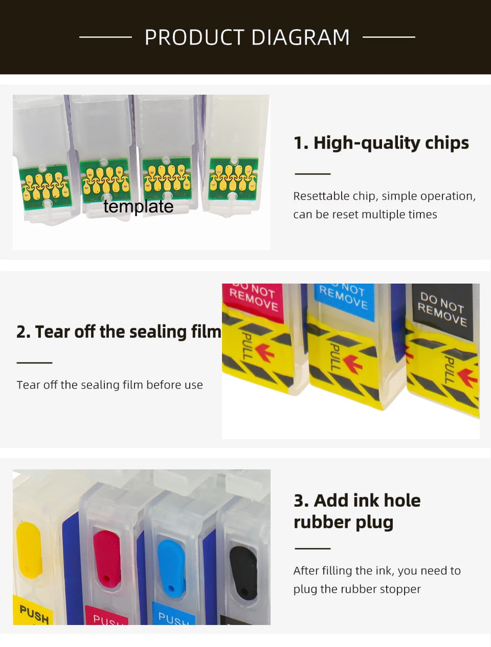 Vilaxh-cartucho de tinta de 6 colores para impresora Epson T0821 XL Stylus, RX610, RX615, RX690, 1410, TX650, TX659, kit de botella de tinta de 600ml - imagen 3