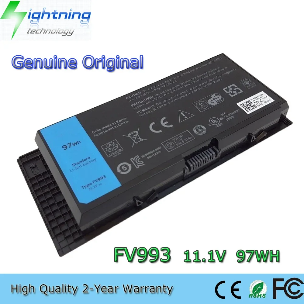 Nueva batería Original para ordenador portátil FV993 11,1 V 97Wh para Dell Precision M4600 M4700 M6600 M6700 M6800 M4800 97KRM 9GP08 90, etc.
