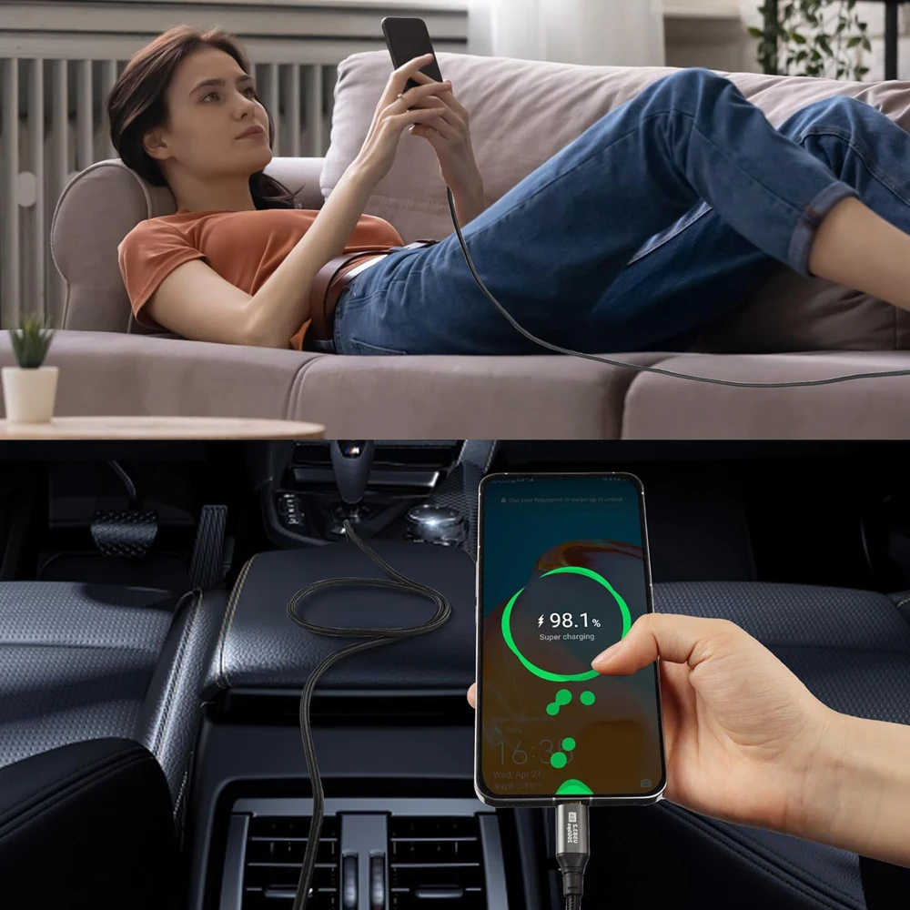 Cable PD 100W USB tipo C para Macbook iPad iPhone 15 Pro Max USB 3,2 tipo C Gen2 20Gbps 8K @ 60Hz Cable de datos de vídeo para TV PC - imagen 3