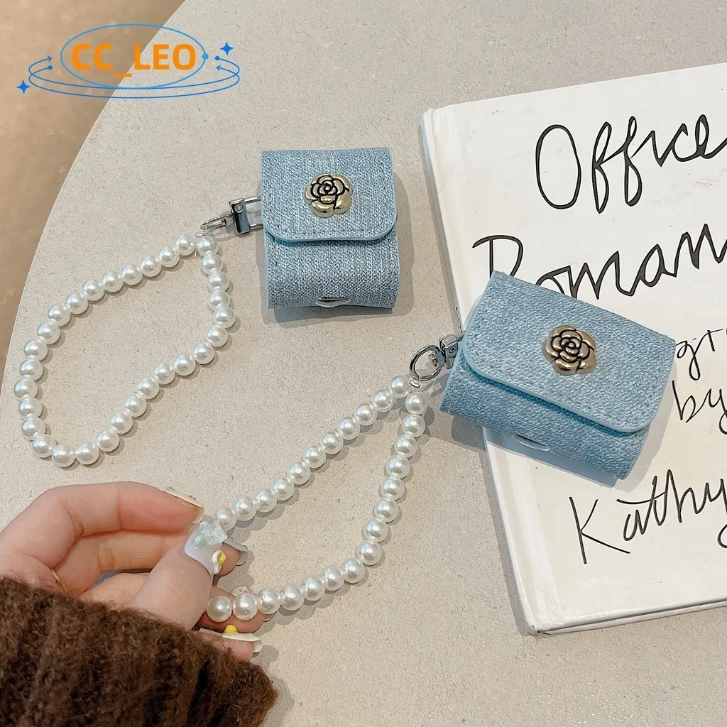 Funda protectora para Baseus AirGo, 1 anillo, AS01 AirGo, Camelia, perla, pulsera, encanto, Bowie E10/E11, funda suave, lindo Baseus M2 - imagen 4