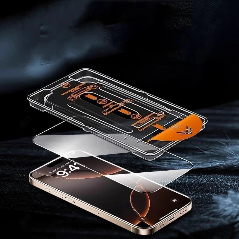 Protector de pantalla sin polvo para OPPO Find X9 Pro, vidrio templado con un clic, fácil de instalar, 1-4 Uds. - imagen 5