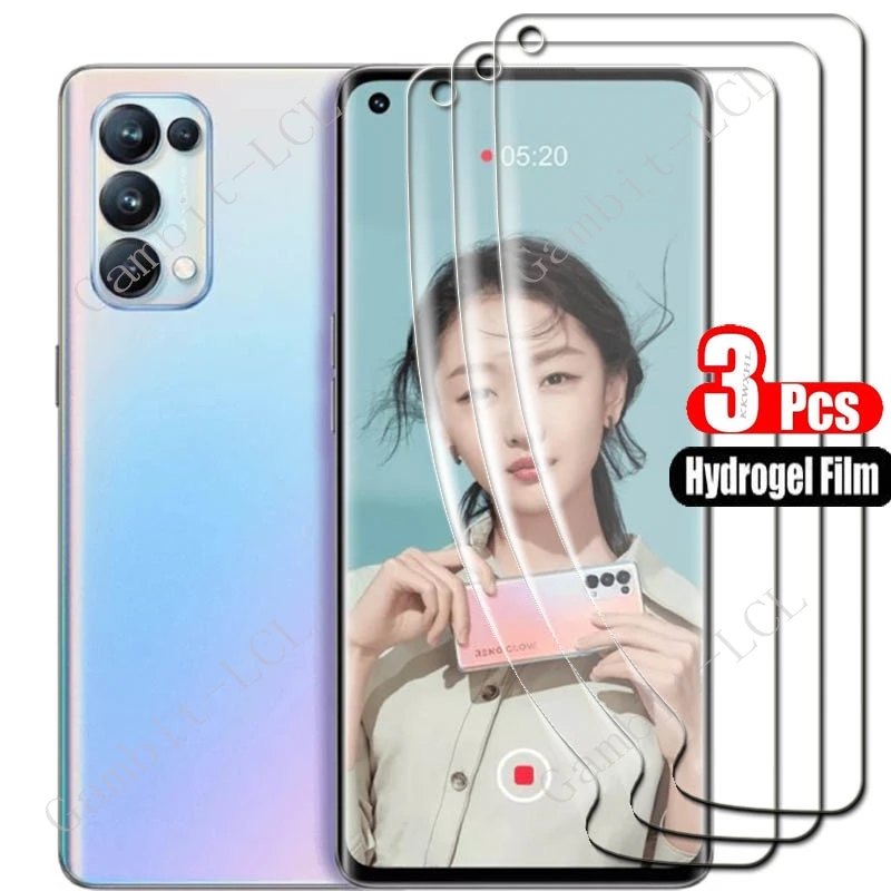 Para OPPO Reno4 Pro 5G 6,5 "Reno5 Pro Reno5Pro Reno4Pro hidráulica HD película de hidrogel suave cubierta protectora completa de pantalla - imagen 2