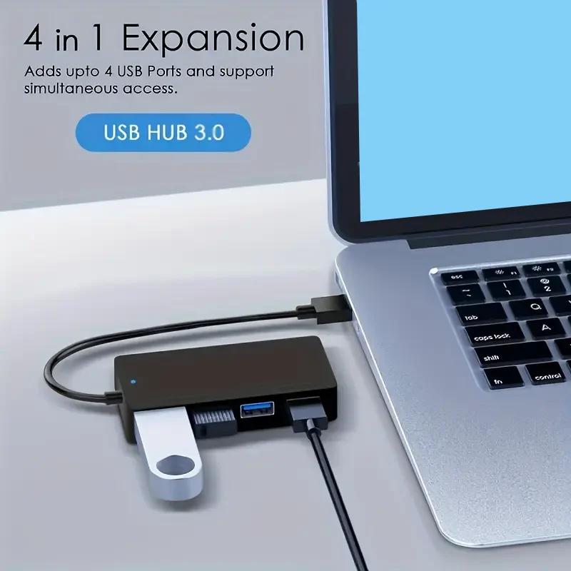 Hub USB de 4 puertos USB/Extender de concentrador tipo C 2,0 3,0 adaptador divisor de velocidad rápida estación de acoplamiento 4 en 1 Cable USB para ordenador PC - imagen 5