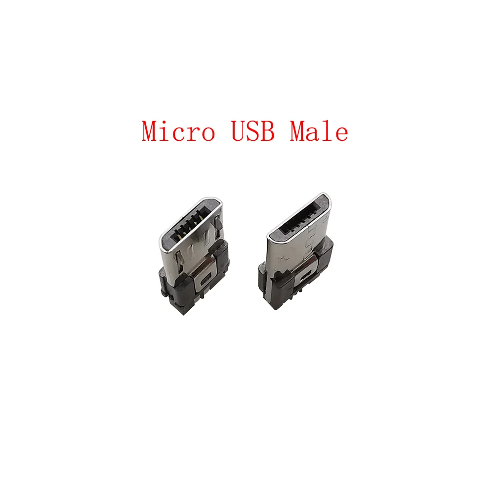 5 pares Micro USB 5 pines macho enchufe tipo soldadura conectores carga datos enchufe reparación DIY 5V Micro USB montaje negro blanco Shell - imagen 5