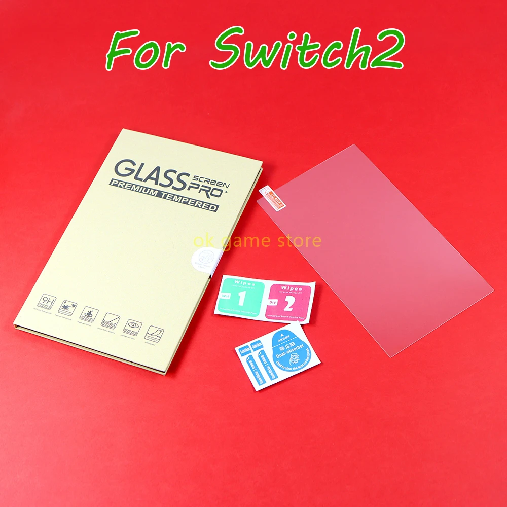 1 Juego para pantalla Switch2 HD película de vidrio templado Protector de vidrio película transparente antiarañazos con reemplazo de embalaje - imagen 3