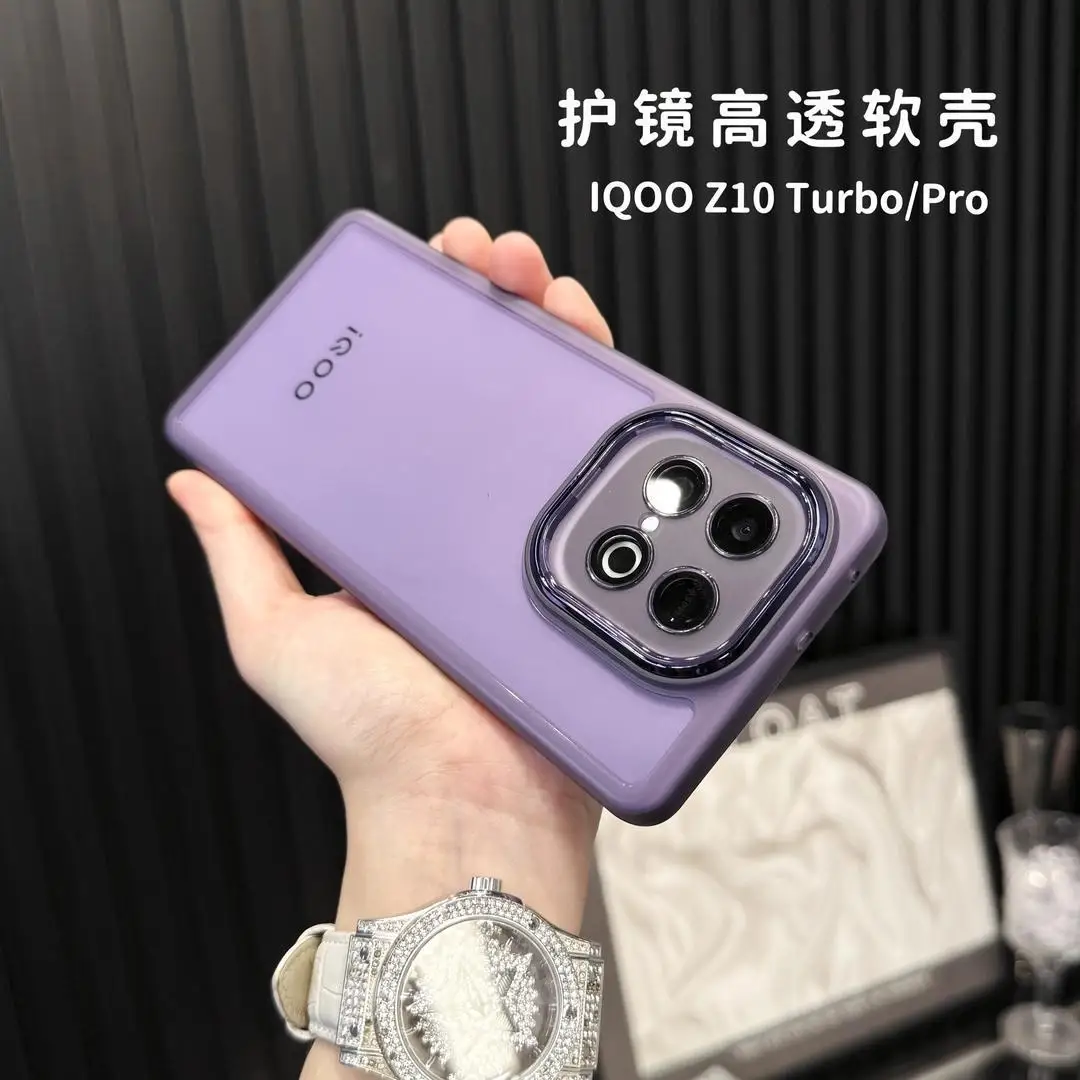 Funda para IQOO Z10 Turbo + Z10Turbo Pro Funda transparente de silicona suave para IQOO Z10 Turbo Pro Cámara protección parachoques Funda - imagen 4