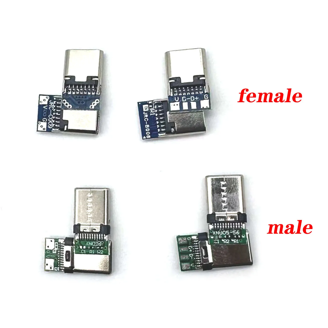 100 Uds USB 3,1 tipo C conector Jack 2/4 pines hembra receptáculo adaptador de USB-C a Cable de soldadura 4/2 juntas de soldadura - imagen 4