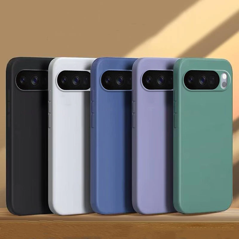 Para Google Pixel 10 Pro funda de silicona líquida lisa Pixel 10 Pro funda protectora anticaída de TPU funda Pixel 10 Pro XL - imagen 2