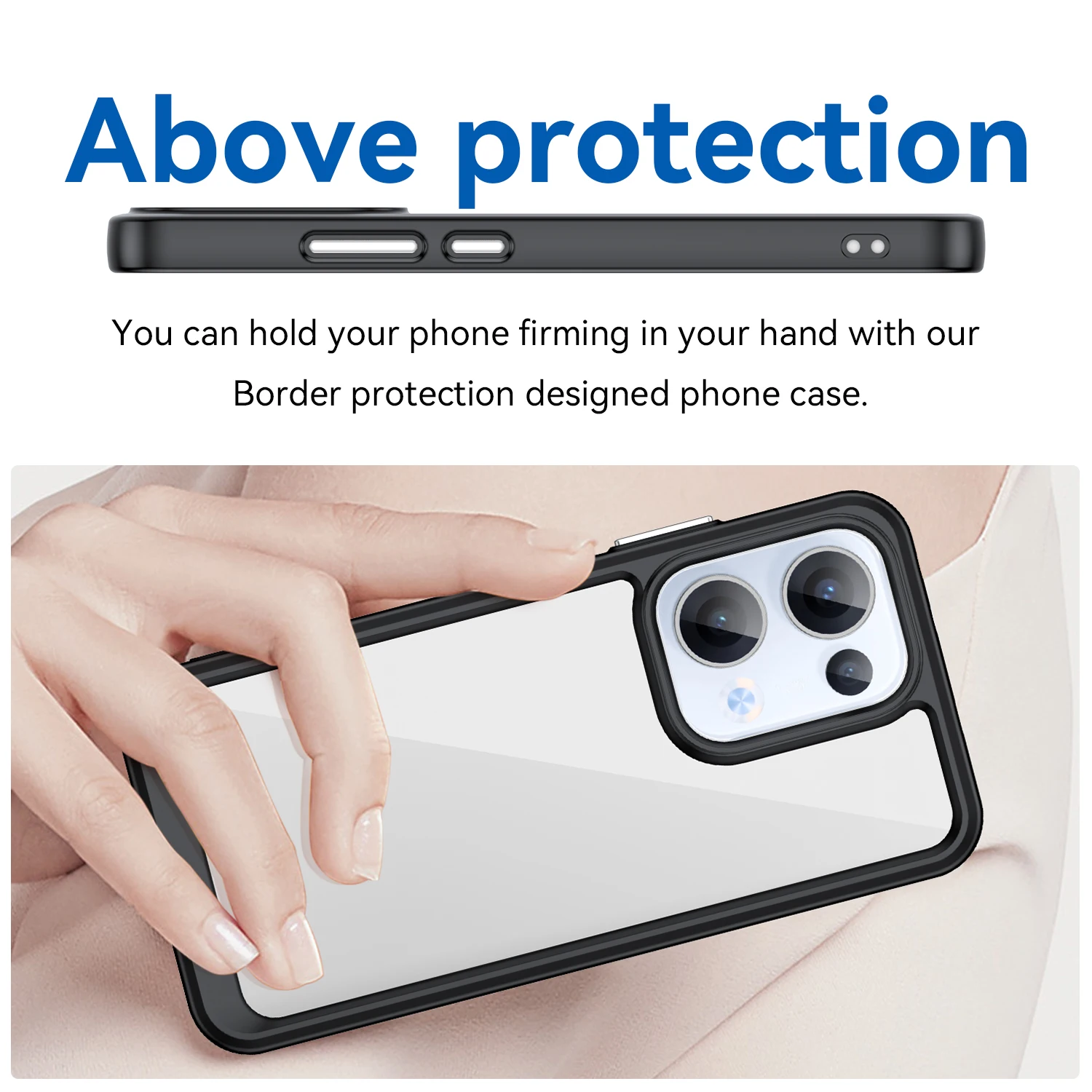 Para OPPO Reno 13 funda Reno13 Fundas Coque duro translúcido marco suave a prueba de golpes funda trasera transparente OPPO Reno 13 - imagen 5