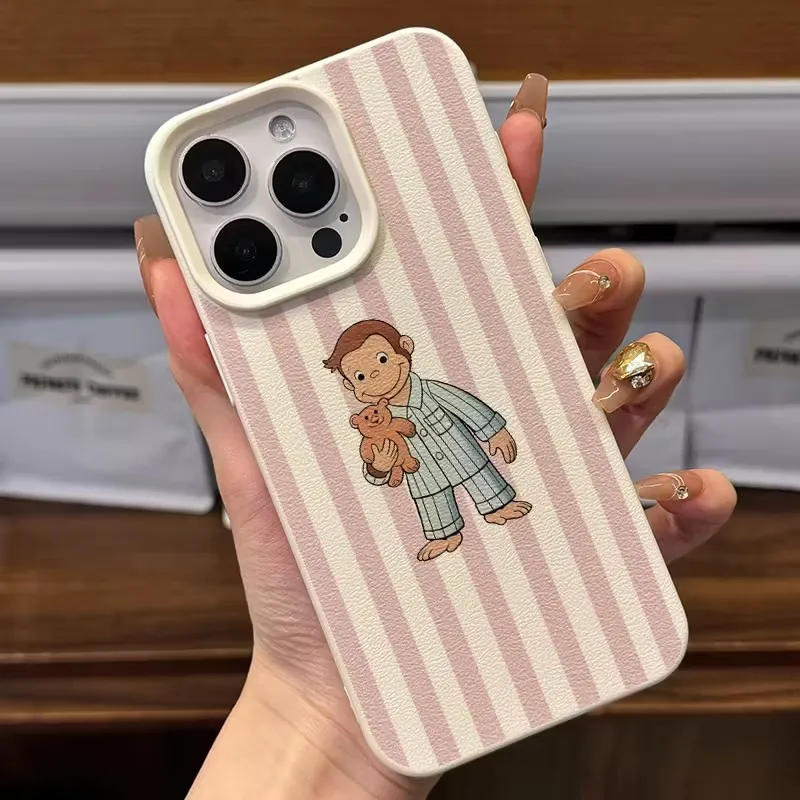 Funda de teléfono con diseño de mono a rayas, diseño de lichi para Xiaomi Poco X7 X6 X5 F5 F6 F7 M6 Pro, funda de parachoques de silicona suave a prueba de golpes - imagen 4