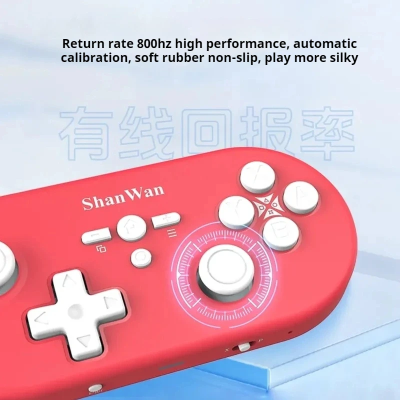 Shanwan-mando inalámbrico para videojuegos, versión Host, Bluetooth, controlador pequeño Hall, Joystick Dual, interruptor de tasa de retorno de 800hz/Pcps4, nuevo - imagen 4