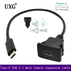Extensión USB-C Coche 100cm – Cable Macho Hembra 10Gbps