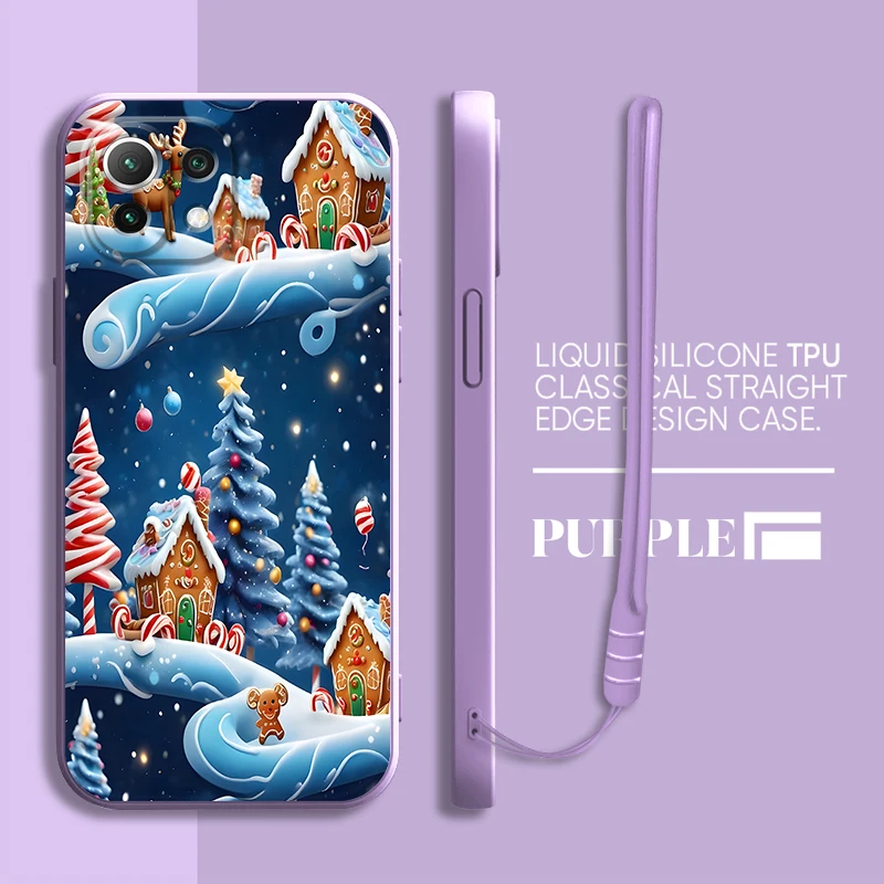 Case for Xiaomi Mi 11 12 Lite 13 10T 11T 12T Pro Soft Cover Christmas Cartoon Candy  - imagen 2