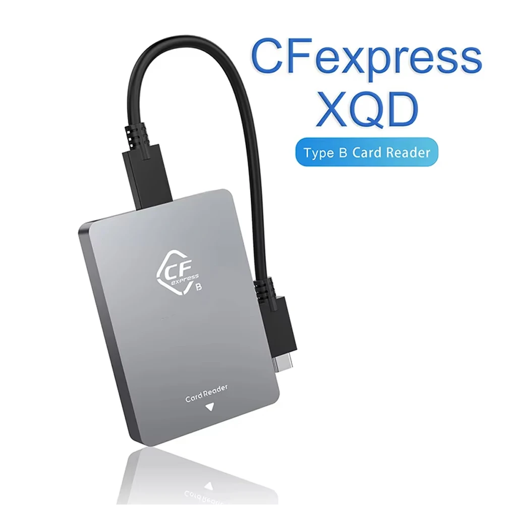 CFexpress-lector de tarjetas tipo B XQD, 2 en 1, USB3.2, Gen2, adaptador de tarjeta de memoria tipo C de 10Gbps para Sony, Canon, Nikon, SLR, accesorios de tarjeta