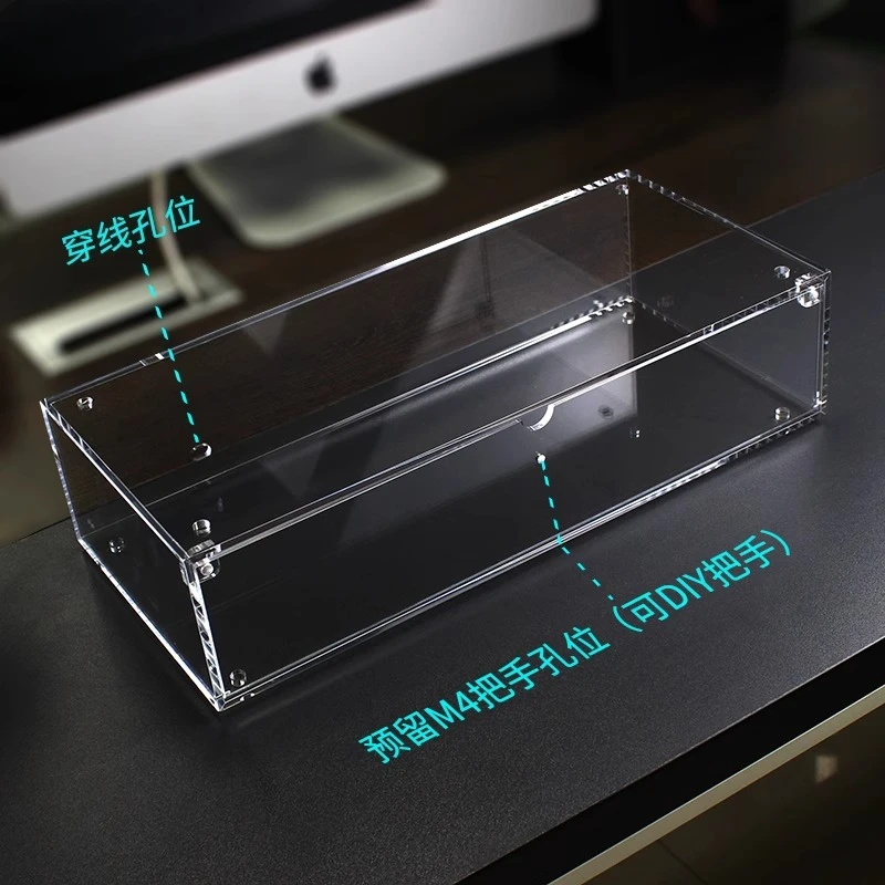 ECHOME-soporte de exhibición para teclado mecánico, caja de almacenamiento de atracción magnética acrílica, estante de colocación a prueba de polvo para teclado - imagen 5
