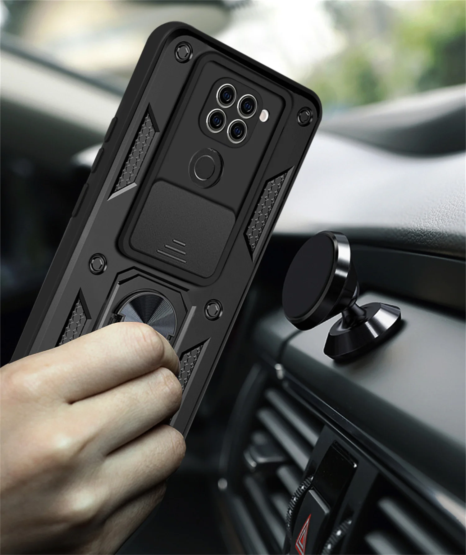 Para Xiaomi Redmi Note Not 9 4G funda con anillo magnético soporte contraportada para Redmy No 9 4G fundas de teléfono con armadura a prueba de golpes - imagen 3