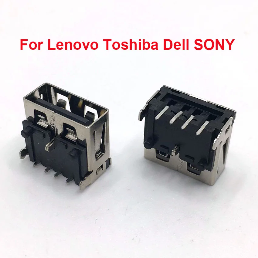 Conector de alimentación USB DC 2,0 para Toshiba, Lenovo, Sony, Dell y otros portátiles, interfaz de puerto, cuerpo corto, 3 pines fijos, 1-10 piezas - imagen 3