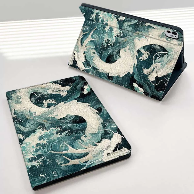 Funda para tableta de lujo Cool Art Dragon Comics para iPad Pro Air 2 3 4 5 6th 7th 11th Gen 10,2 9,7 11 10,5 10,9 12,9 13 pulgadas - imagen 4