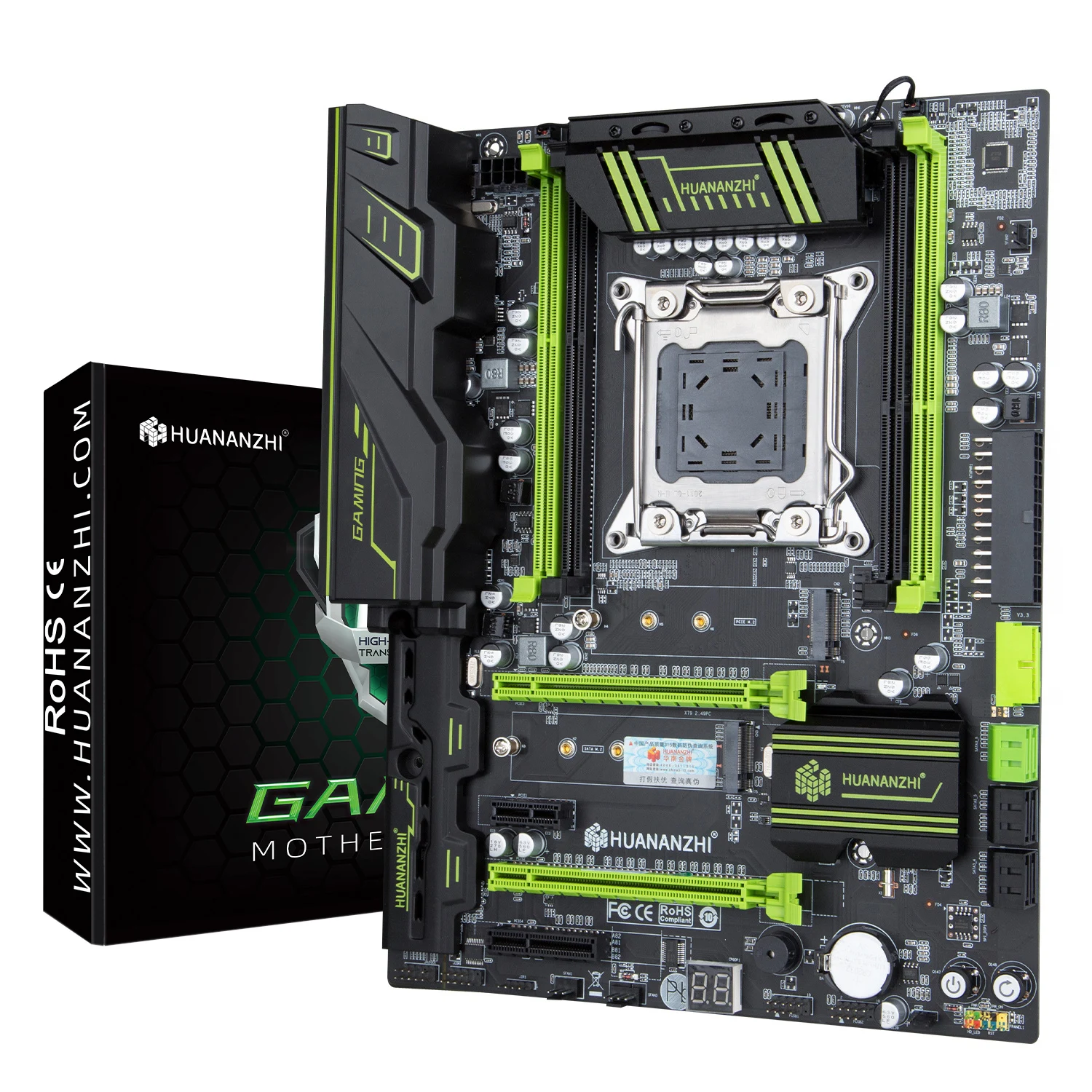 HUANANZHI-placa base X79 GREEN LGA 2011 XEON X79 con Intel E5 1650, puede usar el kit combinado de memoria DDR3, NVME, SATA, USB - imagen 4