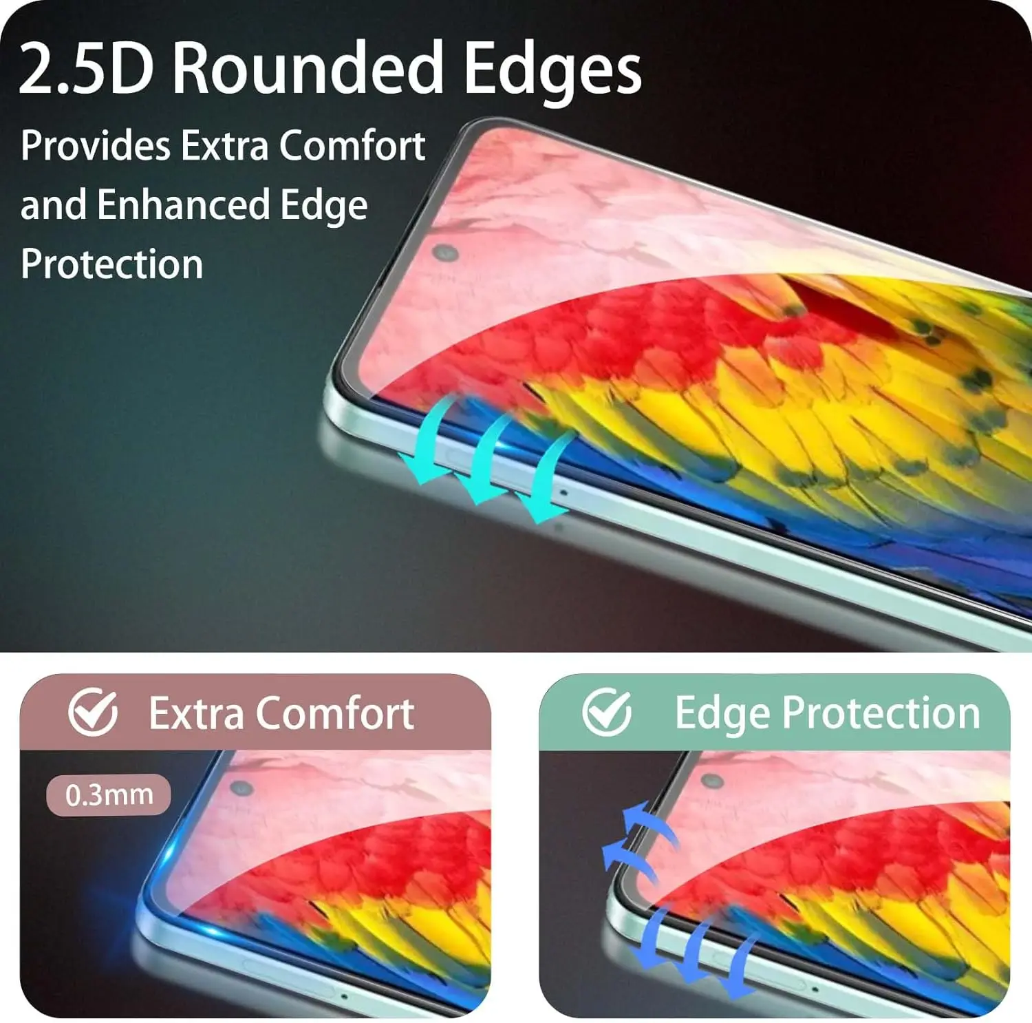 Protector de pantalla de vidrio templado 2.5D 9H, película de lente de cámara para OPPO A79 5G A2 A18 A38 A58 A78 4G 5G - imagen 2