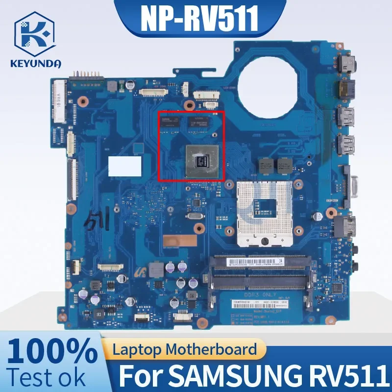 Para SAMSUNG RV511 NP-RV511 placa base para ordenador portátil 15,6 pulgadas BA41-01423A BA92-07405A N12M-GE-S-B1 HM55 placa base para portátil completamente probada - imagen 2